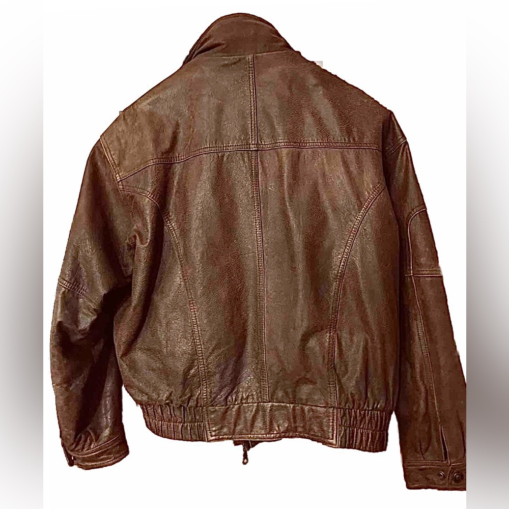 SOLD ‼️Mens WILSONS LEATHER Bomber Jacket Zip Out Thinsulate Lining Zipper Snaps - Picture 3 of 12